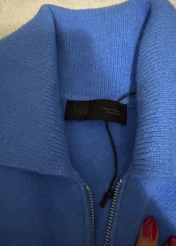 Zara Mavi Kadın Uzun Kollu Hırka - Görsel 3