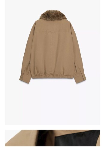 Zara Taba Renkli Kürklü Kadın Ceket - Görsel 6