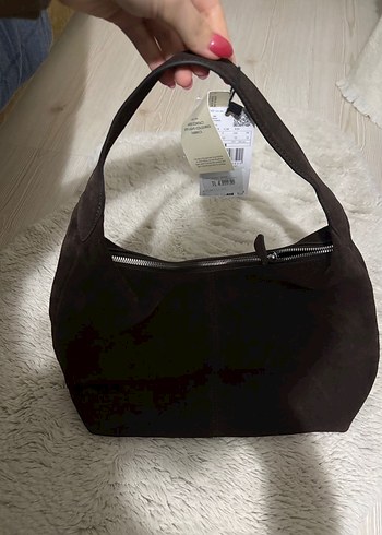 Mango Kahverengi Süet Kadın Omuz Çantası - Görsel 4