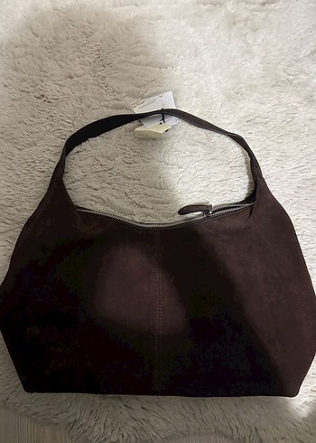 Mango Kahverengi Süet Kadın Omuz Çantası - Görsel 2