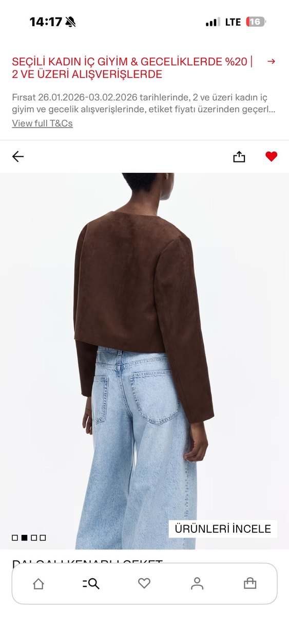 H&M Süet Kadın Ceket - Görsel 4