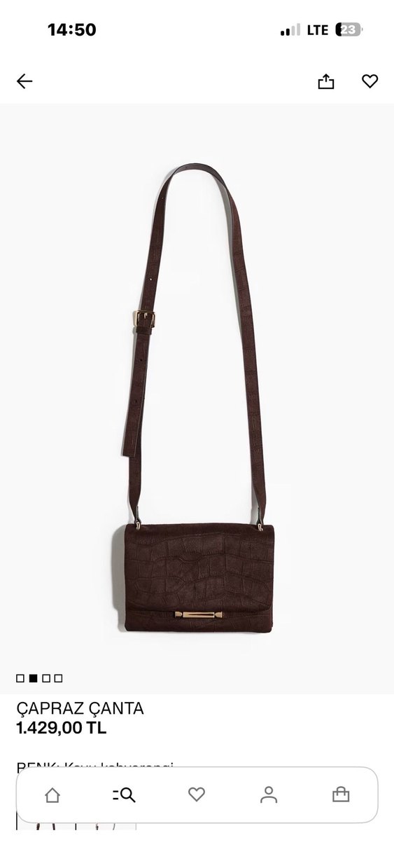 H&M Kahverengi Kemerli Kadın Çanta - Görsel 2