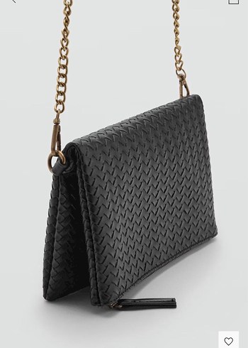 Mango Zincir Detaylı Siyah Deri Kadın Çanta - Görsel 7