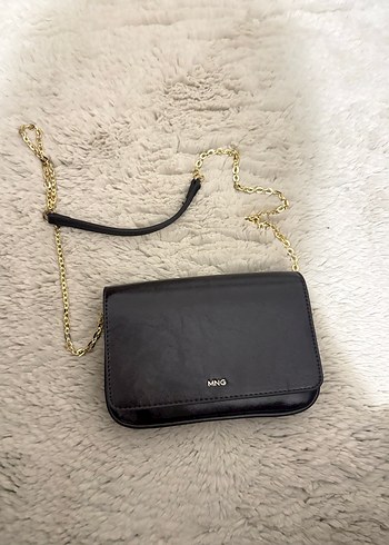 Mango Zincir Detaylı Bordo Deri Kadın Çanta - Görsel 2