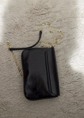 Mango Zincir Detaylı Bordo Deri Kadın Çanta - Görsel 5