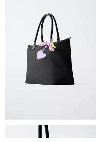 Zara Siyah Kadın Çanta Fiyonk Detaylı - Görsel 4