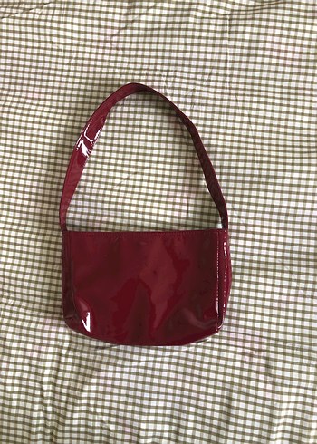 Bordo Parlak Kadın Omuz Çantası