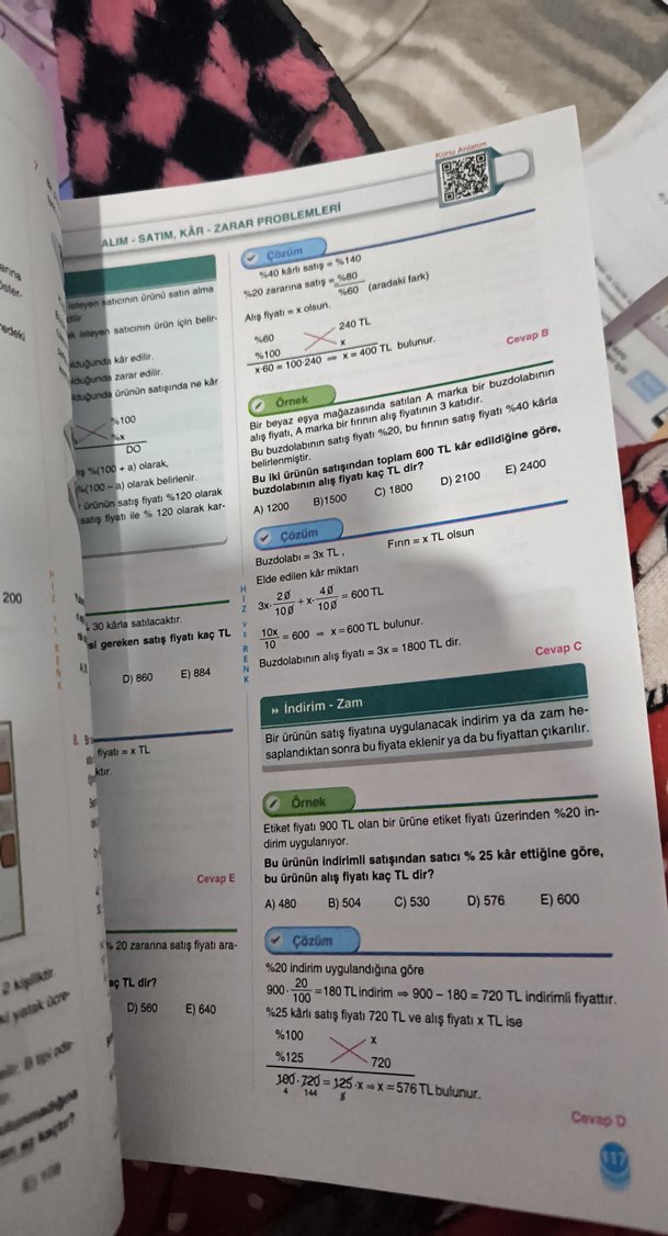 Problemler Soru Bankası - Beceri Temelli Sorular - Görsel 4