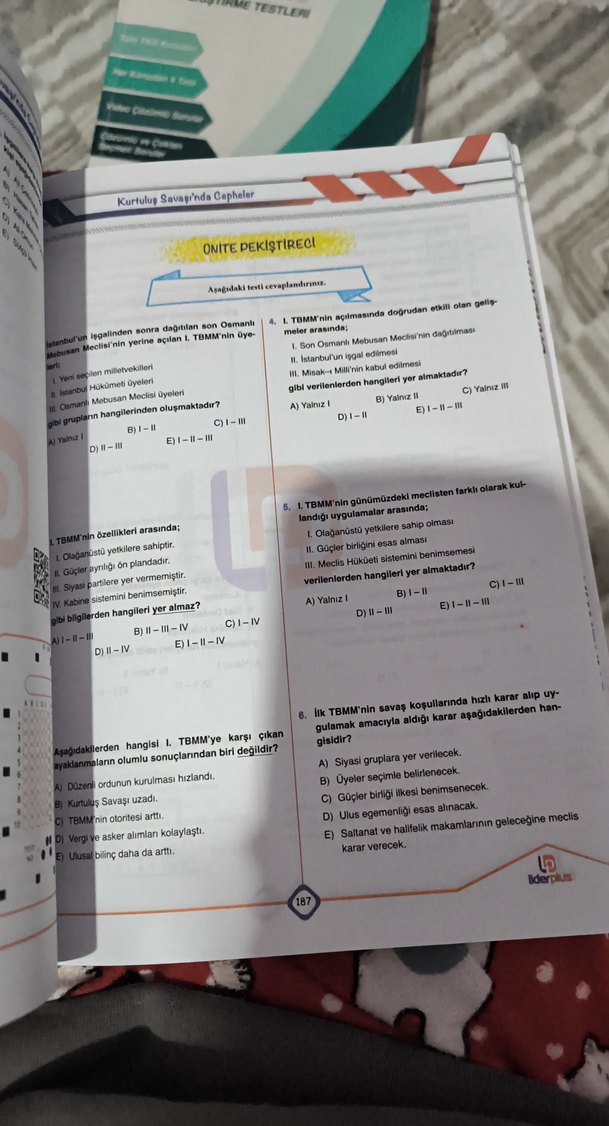 YKS Tarih Soru Bankası TYT AYT 10 Deneme - Görsel 4