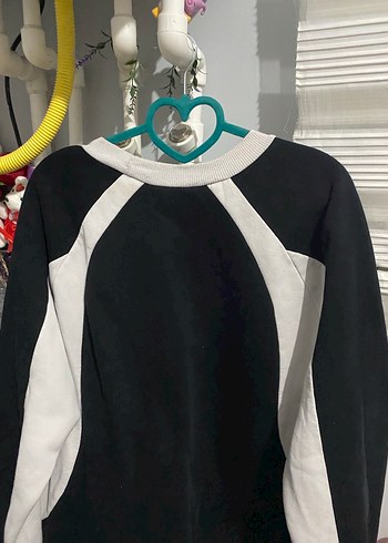 Baskılı Siyah Kadın Sweatshirt - Görsel 2