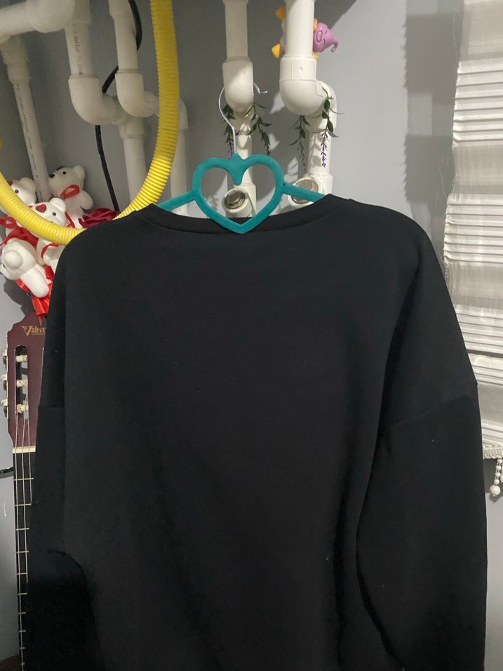 Immortal Baskılı Siyah Kadın Sweatshirt - Görsel 2