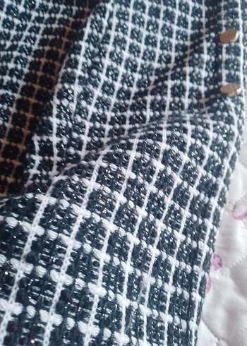 Düğmeli Kısa Mini Ekose Etek - Görsel 3