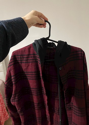 Bordo Uzun Kollu Kadın Gömlek - Görsel 3