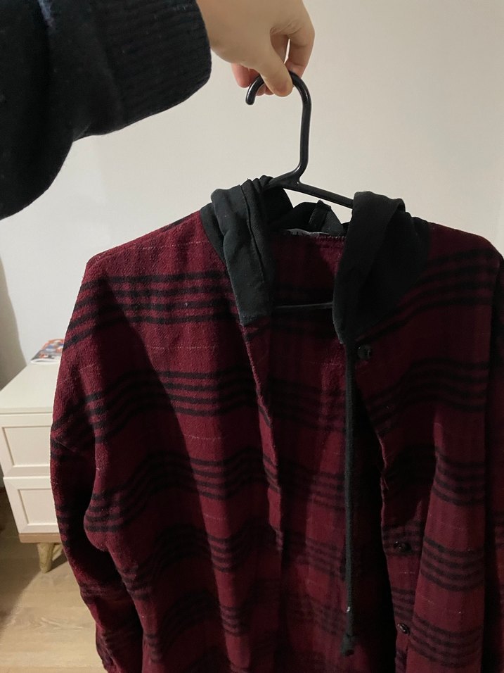 Bordo Uzun Kollu Kadın Gömlek - Görsel 2