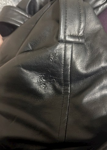 Uzun Deri Ceket - Görsel 6