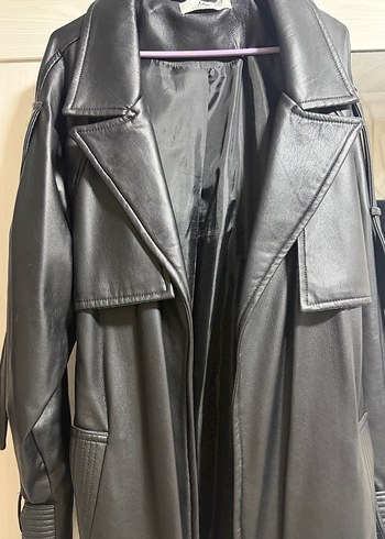 Uzun Deri Ceket - Görsel 2