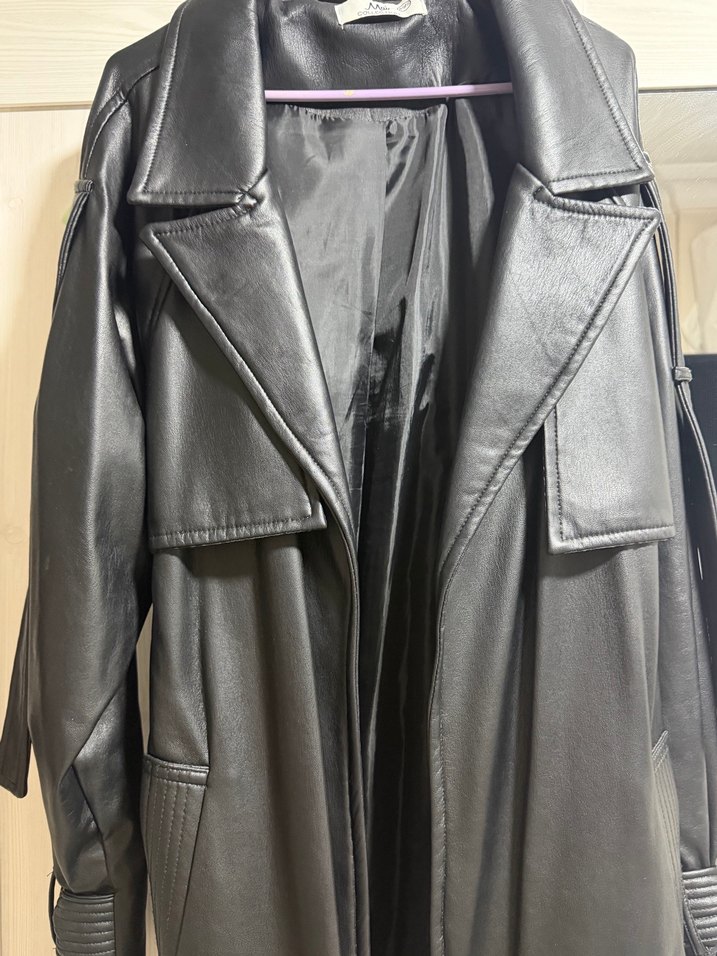 Uzun Deri Ceket - Görsel 2