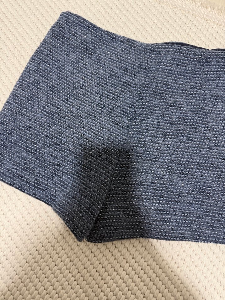 Zara Mavi Örme Mini Etek - Görsel 2