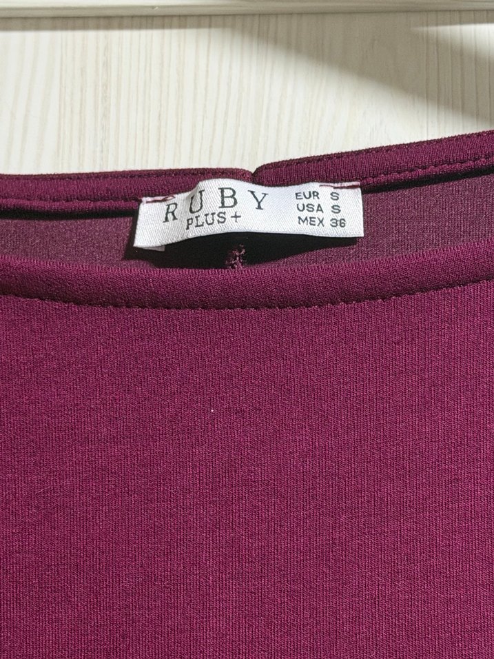 Kayık Yaka Bordo Sweatshirt - Görsel 3
