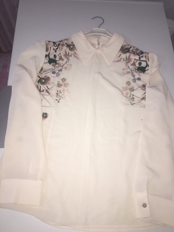 Çiçek Desenli Uzun Kollu Bohem Kadın Gömlek - Görsel 2