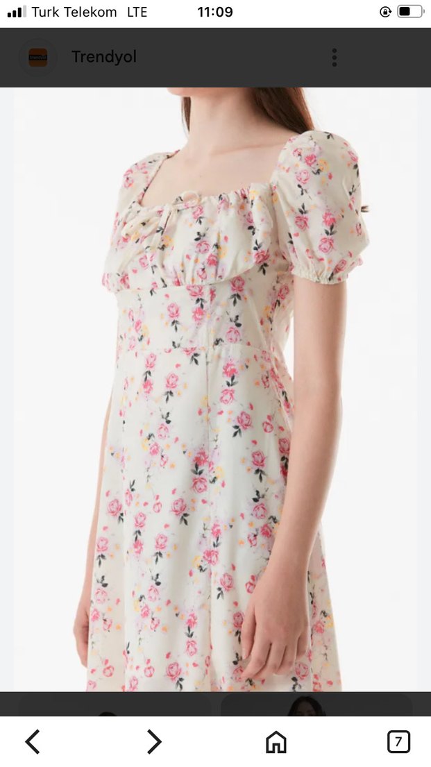 Pembe Çiçekli Uzun Bohem Elbise - Görsel 2