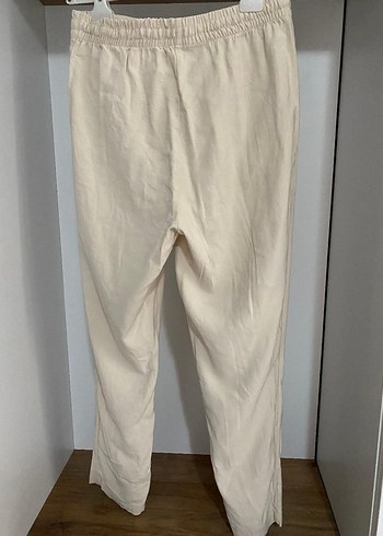 LC Waikiki LCW ECOBej Beli Lastikli Standart Fit Kadın Pantolon