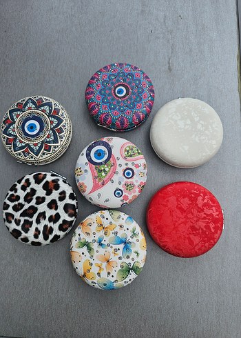 Renkli Çift Taraflı Makyaj Aynası