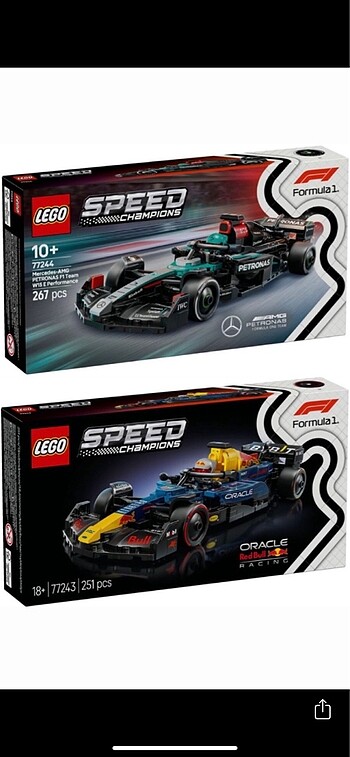 Lego Speed 2 li Set Red Bull ve Mersedes Amg