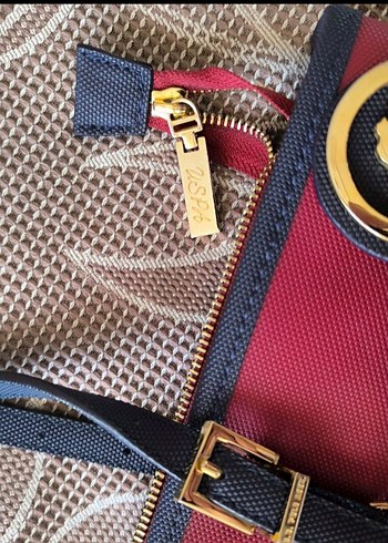 U.S. Polo Assn. Kırmızı Siyah Deri Kadın Çanta - Görsel 2