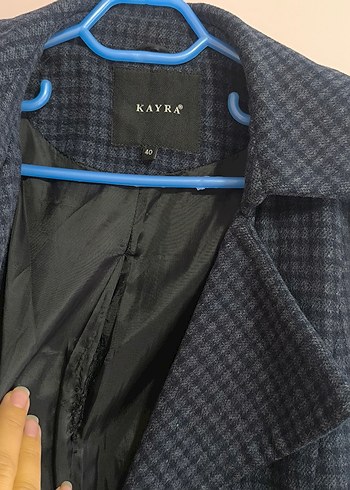 Uzun Ekoseli Kadın Kaban - Görsel 6