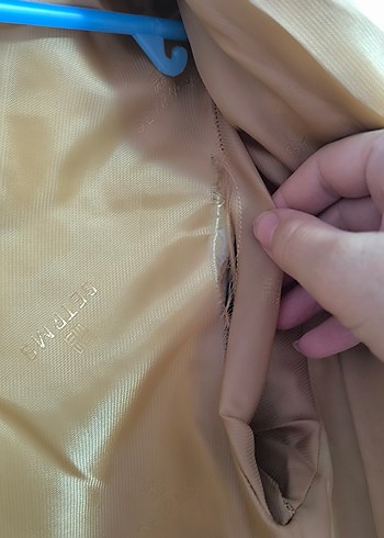 setrems Düğmeli Uzun Bej Kadın Kışlık Mont - Görsel 8