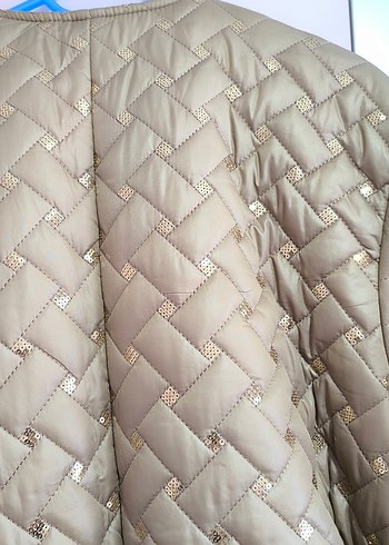 setrems Düğmeli Uzun Bej Kadın Kışlık Mont - Görsel 6