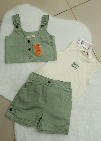 Yeşil Bebek Kız Üçlü Takım