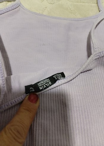s Beden likralı lila tulum