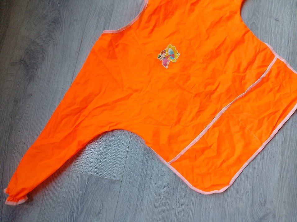 Turuncu Baskılı bebek mama önlüğü - Görsel 2