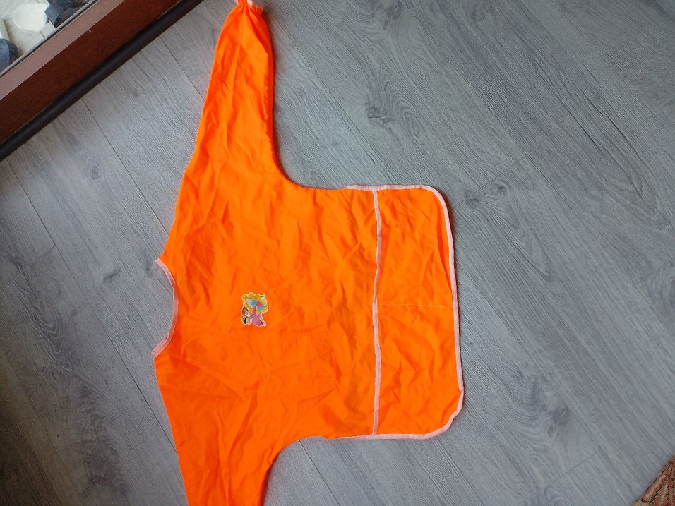 Turuncu Baskılı bebek mama önlüğü - Görsel 3