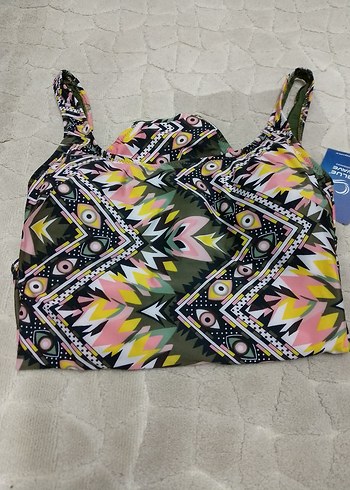 Bohem Çok Renkli Desenli Kadın Mayo - Görsel 4