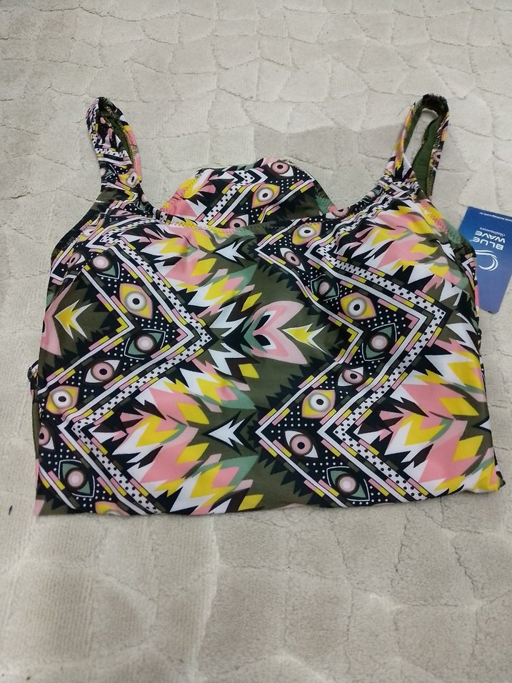 Bohem Çok Renkli Desenli Kadın Mayo - Görsel 4