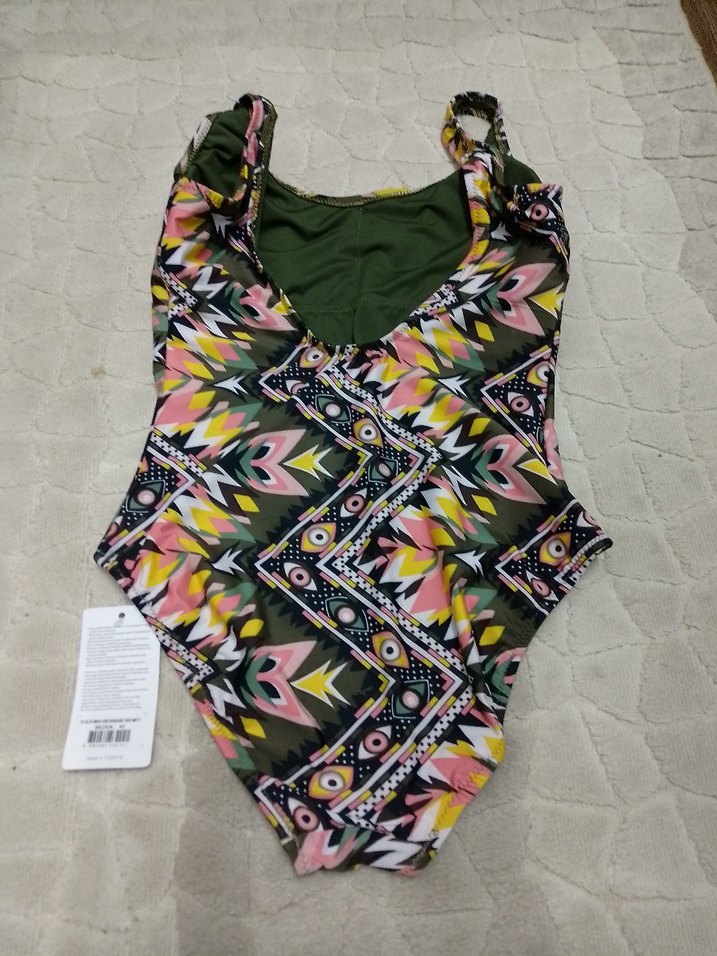 Bohem Çok Renkli Desenli Kadın Mayo - Görsel 3