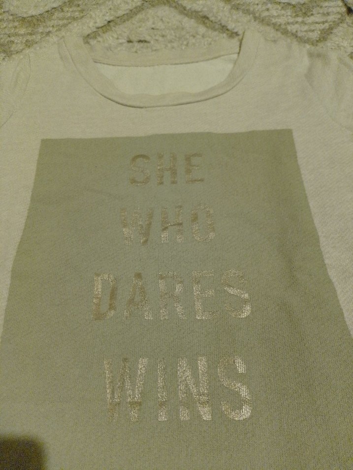 Kız Çocuk Bej Uzun Kollu Baskılı Keten Tişört - Görsel 3