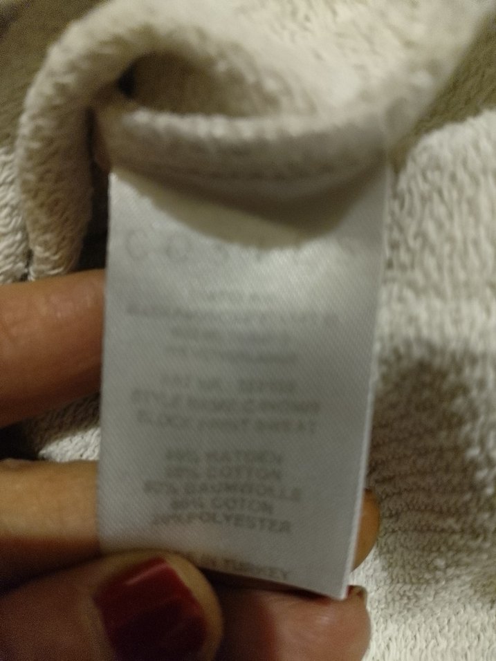 Kız Çocuk Bej Uzun Kollu Baskılı Keten Tişört - Görsel 5