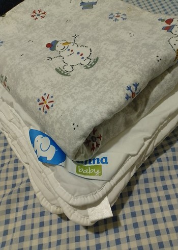 Bebek Pamuklu Baskılı Çocuk Battaniyesi yorgan yorgan kılıfı - Görsel 8