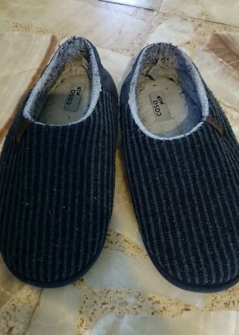 Erkek Gri Örgü Ev Terliği - Görsel 3