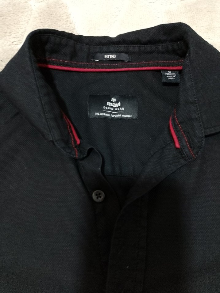 Erkek Siyah Uzun Kollu Düğmeli Gömlek - Görsel 4