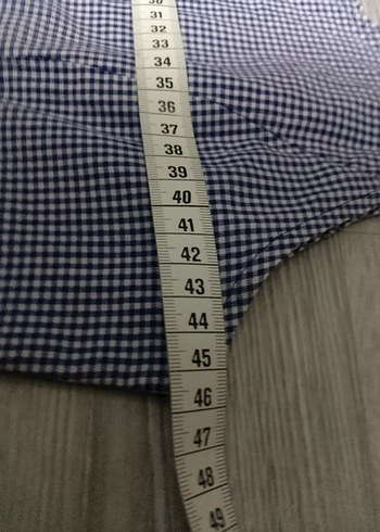 40 Beden lacivert Renk Düğmeli V Yaka Midi Keten Elbise
