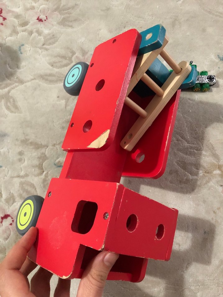 Renkli Ahşap Oyuncak Merdivenli - Görsel 3