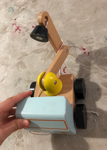 Pastel Renkli doğal Ahşap Oyuncak Kamyon - Görsel 5