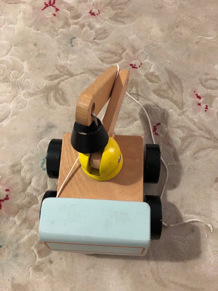 Pastel Renkli doğal Ahşap Oyuncak Kamyon - Görsel 2