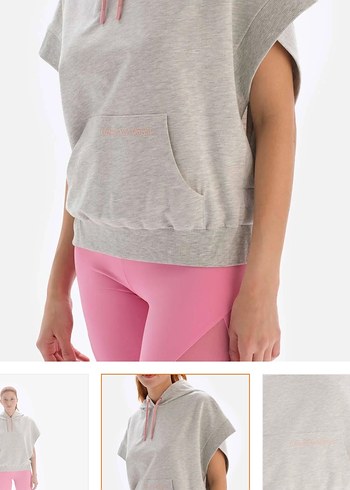 Gri Kolsuz Mini Sweatshirt