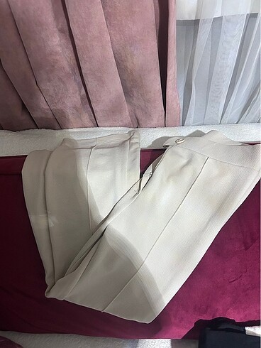 Zara Plazzo likra pantolon krem